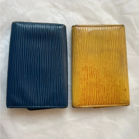 Louis Vuitton Epi Project Pieces Yellow Blue Black Leather Key Holder Wallet - Picture 8 of 9